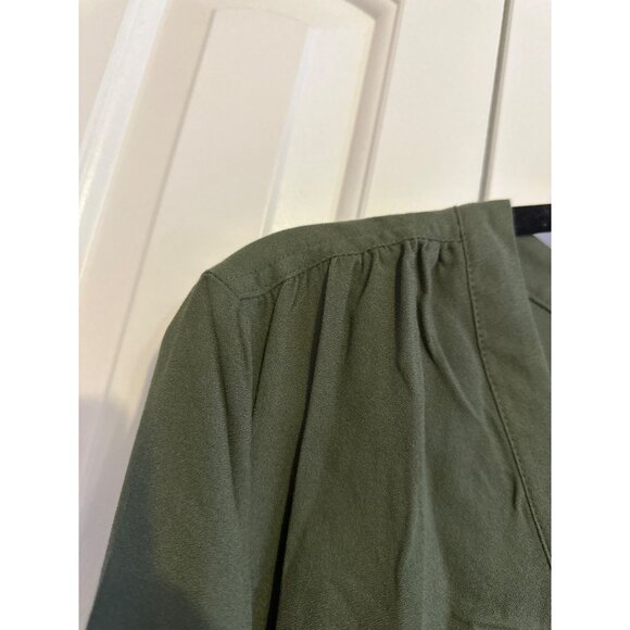 Olive green v-neck 3/4 sleeve dress NEW XL‎ - Picture 6 of 6